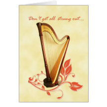 Carte d'anniversaire d'harpe