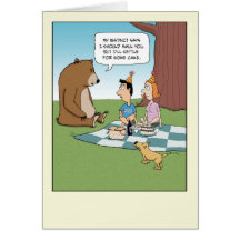 Carte d'anniversaire drôle : Instinct d'ours