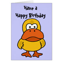 Carte d'anniversaire fâchée de canard de BA
