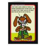 Carte d'anniversaire fâchée de lapin 1