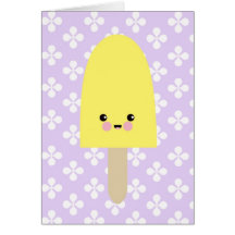 Carte d'anniversaire mignonne de Popsicle de Kawai