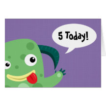 Carte d'anniversaire personnalisable de monstre dr