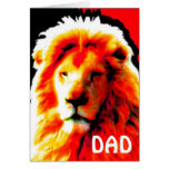 Carte d'anniversaire rouge principale de "PAPA" de