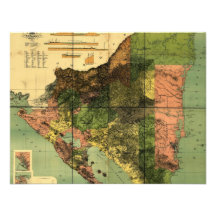 Carte de 1898 fonctionnaires du Nicaragua Faire-part Personnalisé