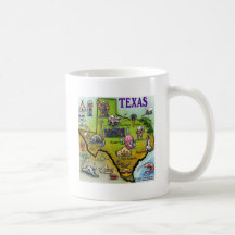 Carte de bande dessinée du TEXAS Mugs