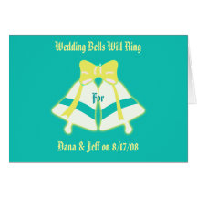 Carte de Bells de mariage