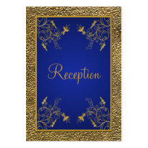 Carte de clôture de bleu royal et d'or cartes de visite personnelles