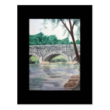 Carte de collection d'art d'ACEO - sous le pont Carte Postale