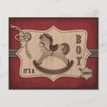 Carte de conseil de bébé de cowboy tract