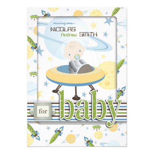 Carte de conseil de bébé de l'espace carton d'invitation