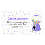 Carte de date de jeu de machine de Gumball de pois Carte De Visite