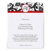 Carte de direction de réception de mariage d'églis faire-part personnalisé