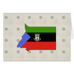 Carte de drapeau de Guinée équatoriale normale