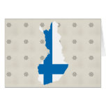 Carte de drapeau de la Finlande normale