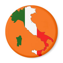 Carte de drapeau de l'Italie aimants
