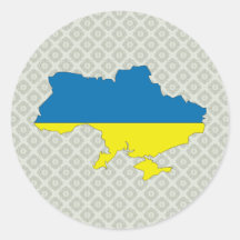 Carte de drapeau de l'Ukraine normale Autocollant