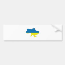 Carte de drapeau de l'Ukraine normale Autocollants Pour Voiture