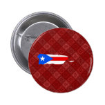 Carte de drapeau de Porto Rico normale Badges