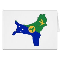 Carte de drapeau d'Île Christmas cartes