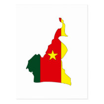 Carte de drapeau du Cameroun cartes postales