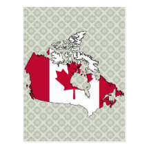 Carte de drapeau du Canada normale Carte Postale