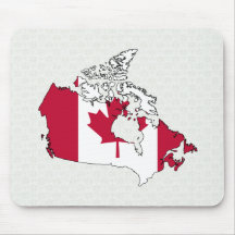 Carte de drapeau du Canada normale Tapis De Souris