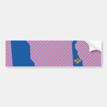 Carte de drapeau du Delaware Autocollant Pour Voiture