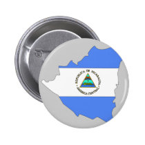 Carte de drapeau du Nicaragua boutons publicitaires