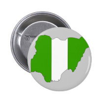 Carte de drapeau du Nigéria boutons publicitaires
