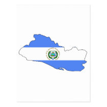 Carte de drapeau du Salvador cartes postales