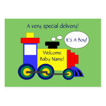 Carte de faire-part de naissance de train cartes de visite personnelles
