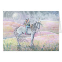 Carte de fée et de licorne