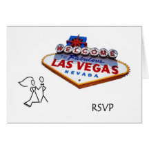 Carte de jeune mariée et de marié RSVP Las Vegas d