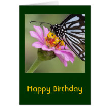 Carte de joyeux anniversaire de papillon