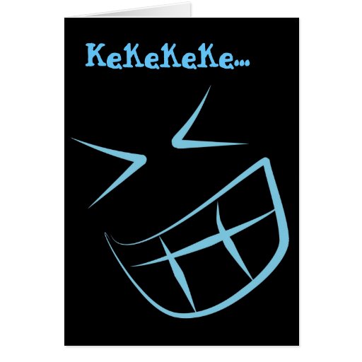 Carte de Kekekeke de visage de sourire