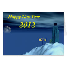 carte de la bonne année 2012 de station de sports 