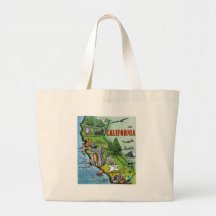 Carte de la Californie Sacs Fourre-tout