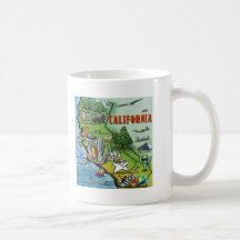 Carte de la Californie Tasse À Café