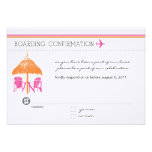 Carte de la carte d'embarquement RSVP Faire-parts