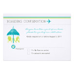 Carte de la carte d'embarquement RSVP Faire-parts