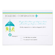 Carte de la carte d'embarquement RSVP Faire-parts