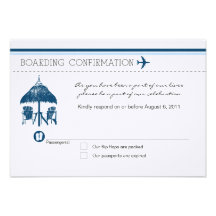 Carte de la carte d'embarquement RSVP Invitations Personnalisables