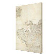 Carte de la France NO Gallery Wrap Canvas