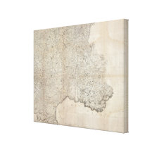 Carte de la France SE Gallery Wrap Canvas