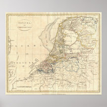 Carte de la Hollande 1799 - par Cruttwell clément Posters