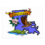 Carte de la Louisiane Carte Postale
