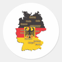 Carte de l'Allemagne Autocollant