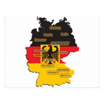 Carte de l'Allemagne cartes postales