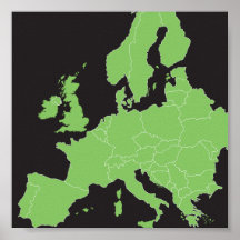 Carte de l'Europe Posters