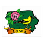 Carte de l'Iowa Carte Postale
